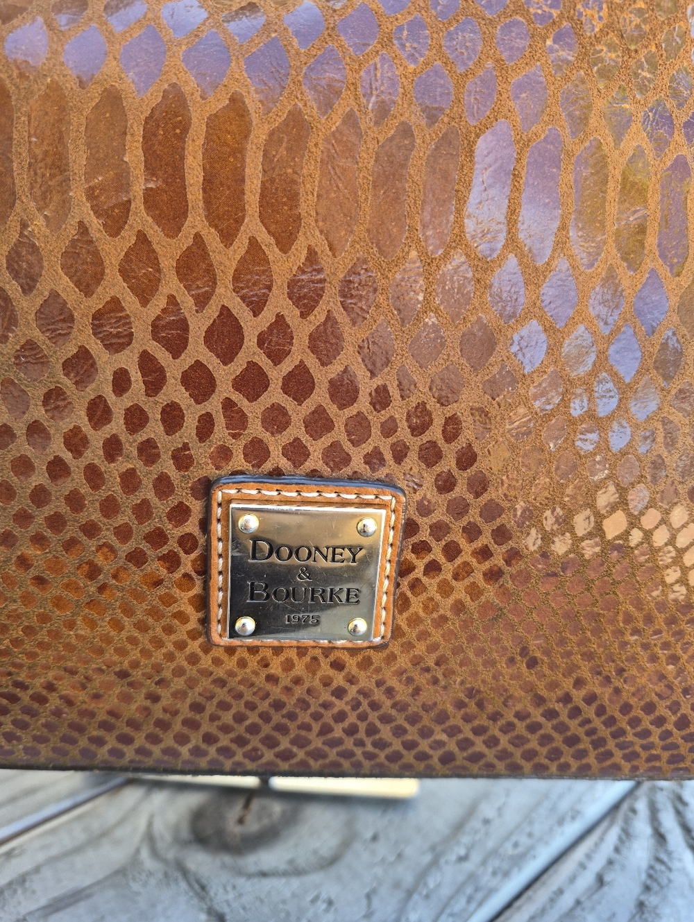 Dooney & Bourke Erica Snakeskin Hobo Shoulder Bag - Picture 5 of 14
